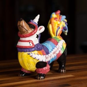 Blue Sky Clayworks Dachshund Doxie Weiner Dog As Unicorn Figurine